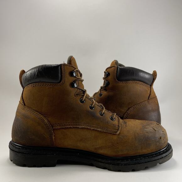 Worx by Red Wing 5606 Steel Toe Work Boots Mens Size 10.5 M Brown Leather EH main image 4
